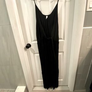 🖤Black thin strap maxi dress with tie front SIZE 1X